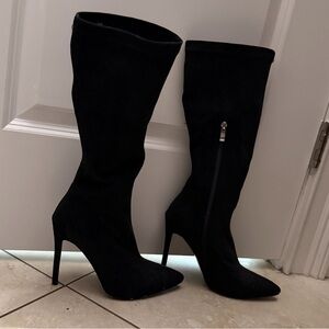 Elegant Black Women's Knee-High Boots